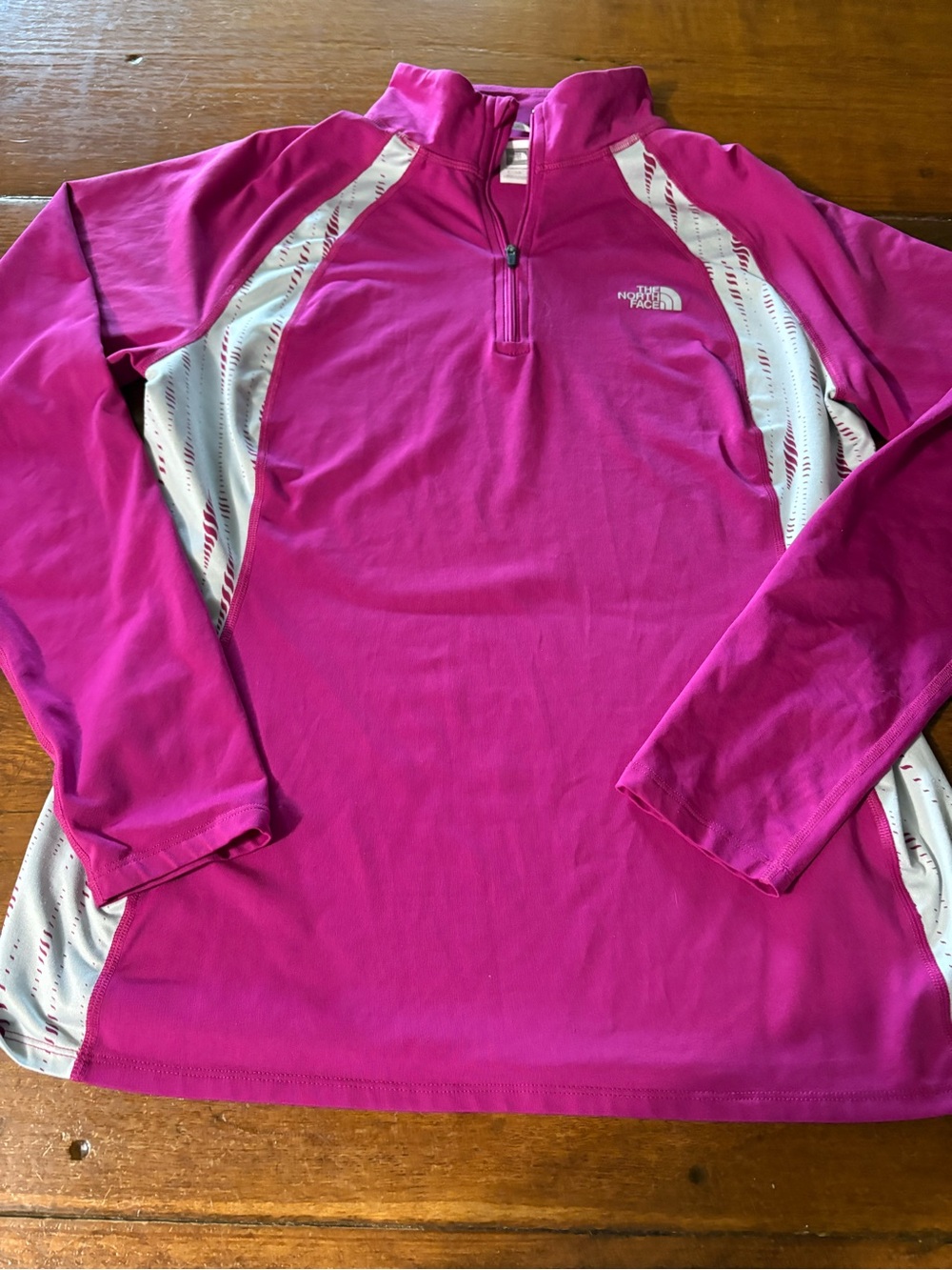 The North Face Magenta Quarter-Zip Long Sleeve Top